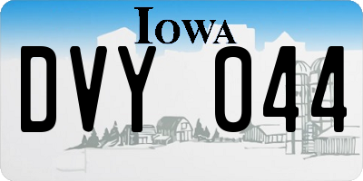 IA license plate DVY044