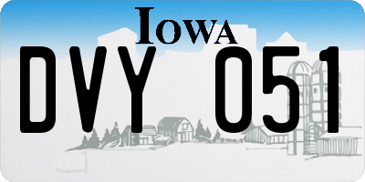 IA license plate DVY051