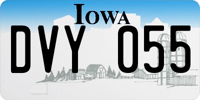 IA license plate DVY055