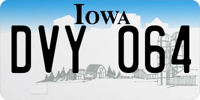IA license plate DVY064