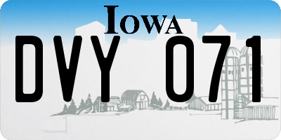 IA license plate DVY071