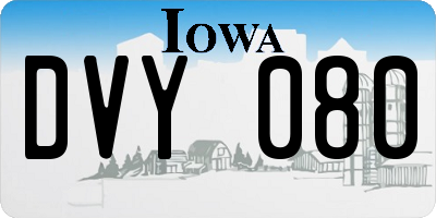 IA license plate DVY080