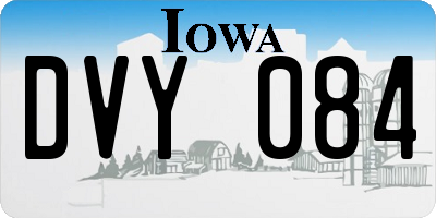IA license plate DVY084