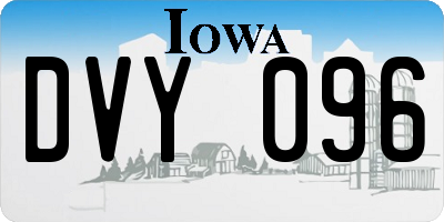 IA license plate DVY096