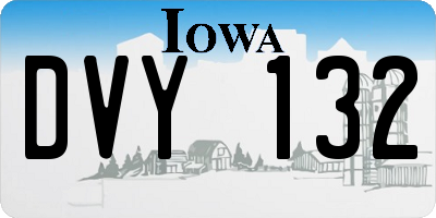 IA license plate DVY132