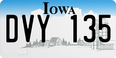 IA license plate DVY135