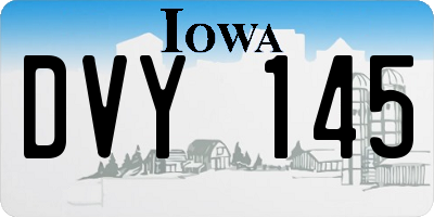 IA license plate DVY145