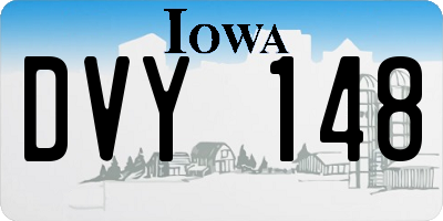 IA license plate DVY148