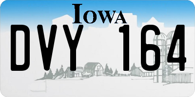 IA license plate DVY164