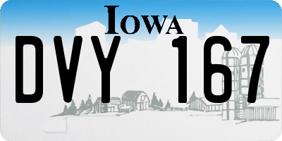 IA license plate DVY167