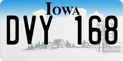 IA license plate DVY168