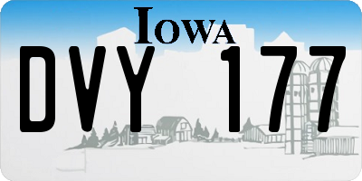 IA license plate DVY177
