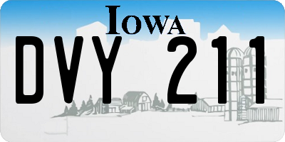 IA license plate DVY211