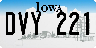 IA license plate DVY221