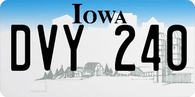 IA license plate DVY240