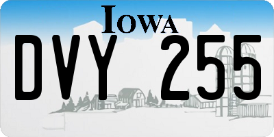 IA license plate DVY255