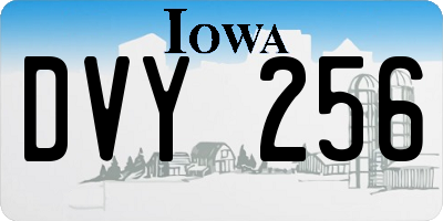 IA license plate DVY256