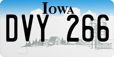 IA license plate DVY266