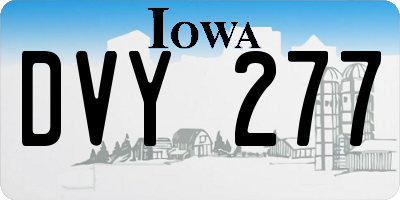 IA license plate DVY277