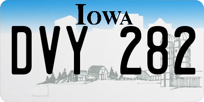 IA license plate DVY282