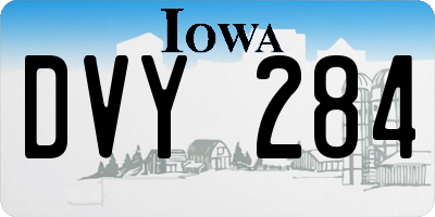 IA license plate DVY284