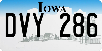 IA license plate DVY286