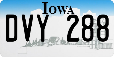 IA license plate DVY288