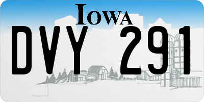 IA license plate DVY291