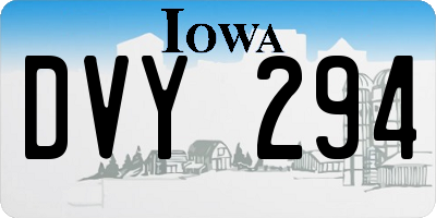 IA license plate DVY294