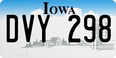 IA license plate DVY298