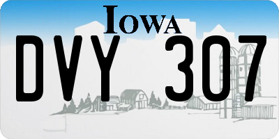 IA license plate DVY307
