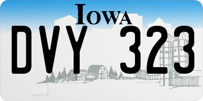 IA license plate DVY323