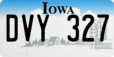 IA license plate DVY327
