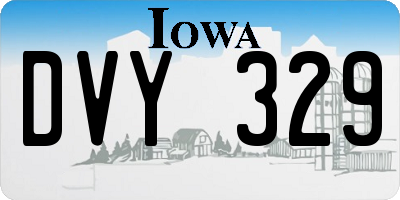 IA license plate DVY329