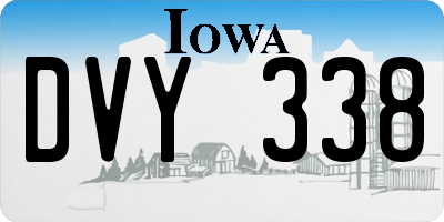 IA license plate DVY338