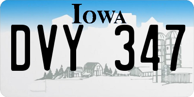 IA license plate DVY347