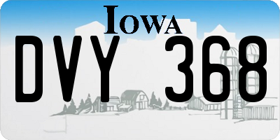 IA license plate DVY368