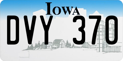 IA license plate DVY370