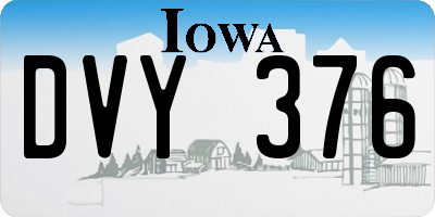 IA license plate DVY376