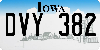 IA license plate DVY382