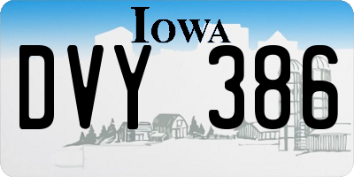 IA license plate DVY386