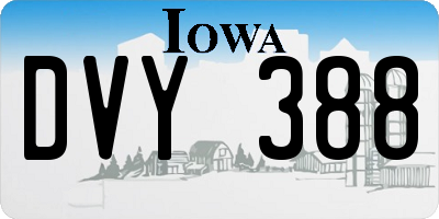 IA license plate DVY388