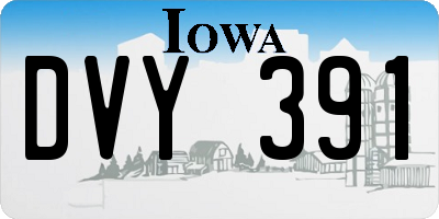 IA license plate DVY391
