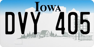 IA license plate DVY405