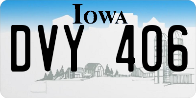IA license plate DVY406