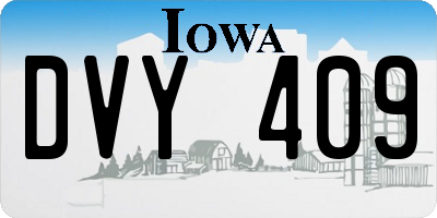 IA license plate DVY409