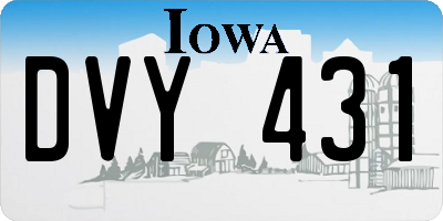 IA license plate DVY431