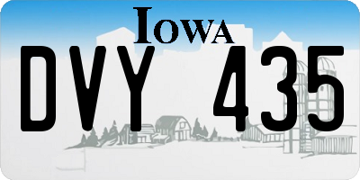 IA license plate DVY435