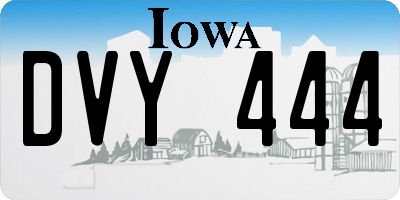 IA license plate DVY444