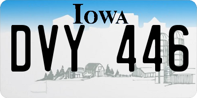 IA license plate DVY446